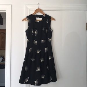 Black fit and flare dress